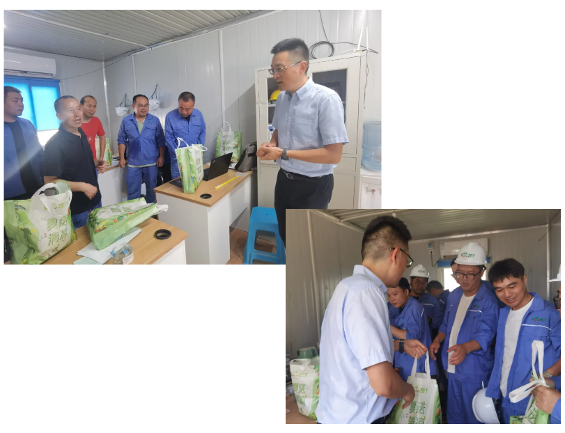 关怀一线 致敬匠心 | 九州酷游开展项目现场夏日“送清凉”慰问活动